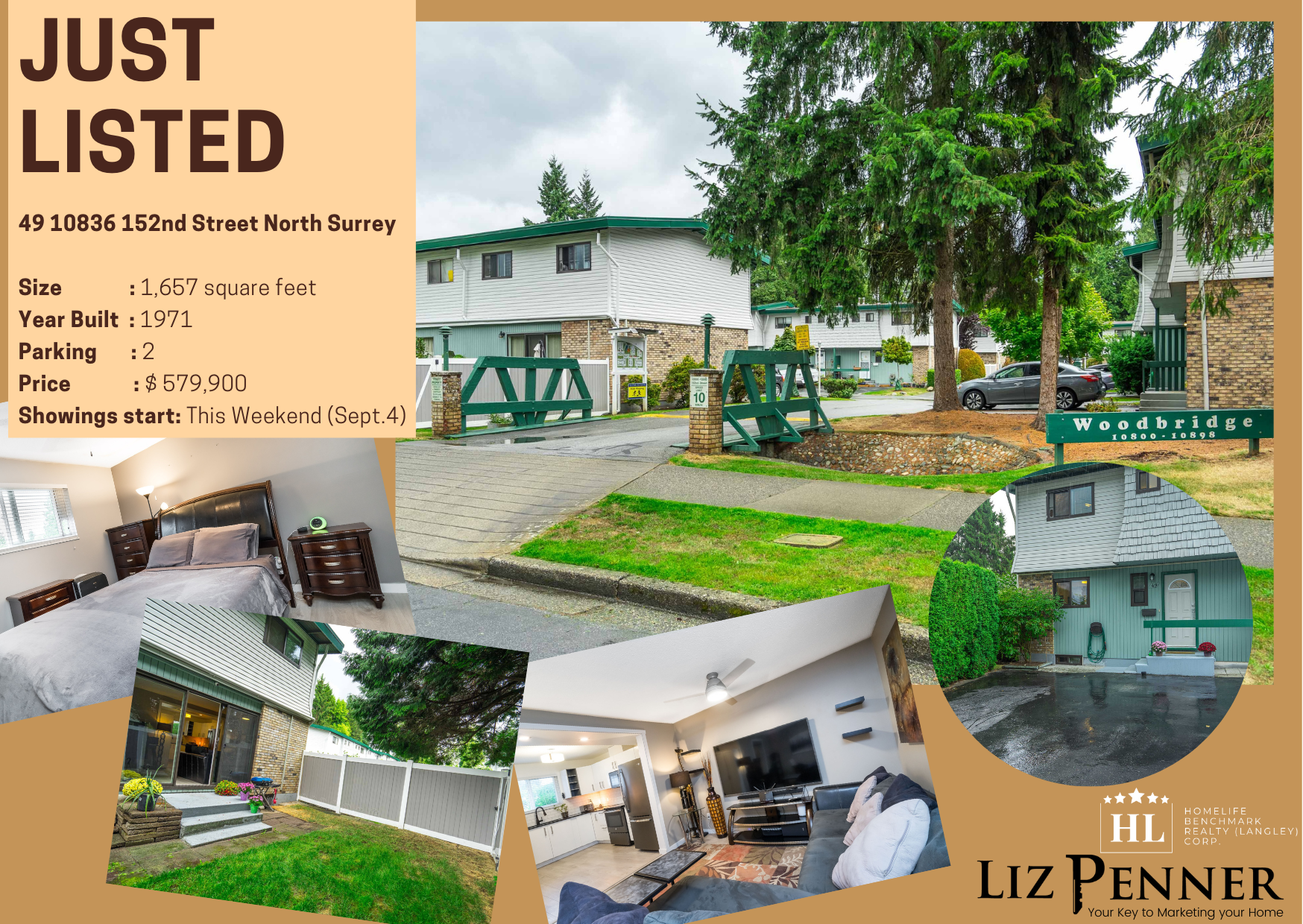 49 10836 152 Street Bolivar Heights, Guildford, 3 bedroom, 2 bathroom end unit townhome in Woodbridge Estates. Listed by Liz Penner, your Langley and Surrey Realtor.