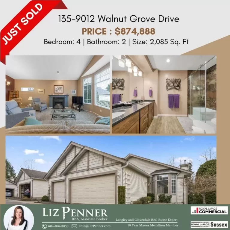 SOLD! 135-9012 WALNUT GROVE DRIVE