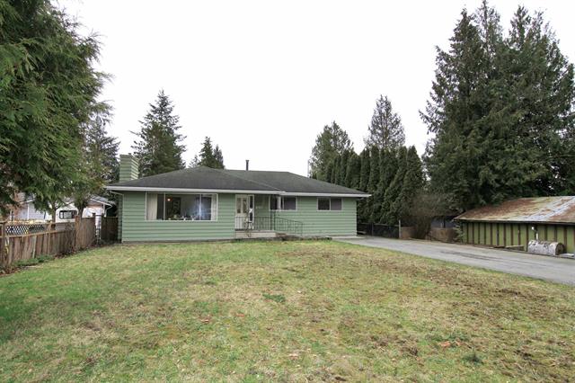 Front exterior and spacious lot at 20320 Ditton Street in Maple Ridge
