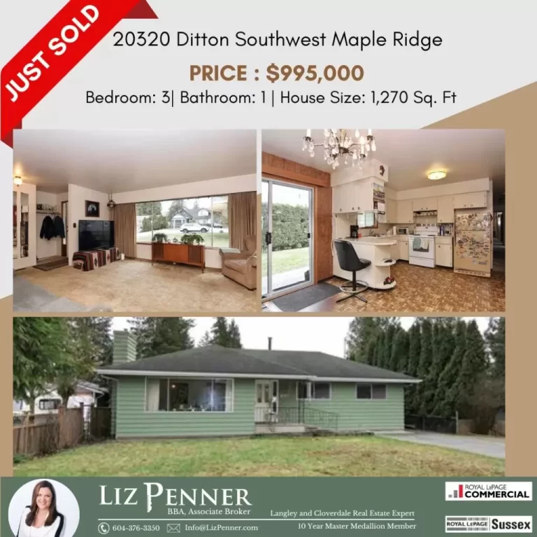 SOLD! 120320 Ditton Street Maple Ridge