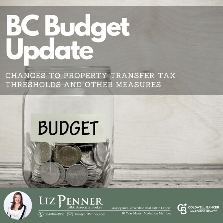 BC Budget update - changes to property transfer tax