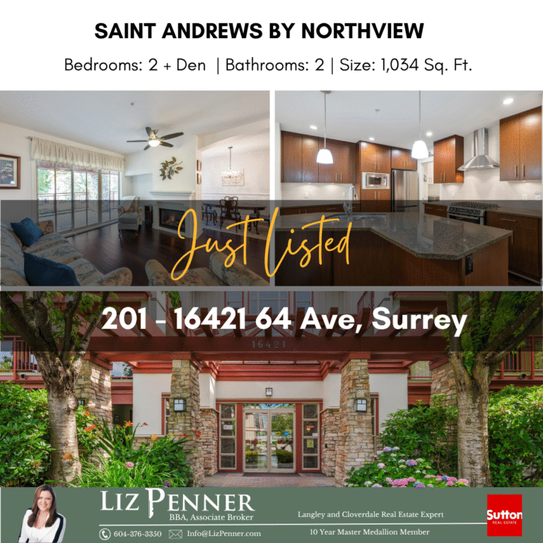 Just listed, 2 bedroom plus den cornder unit condo Surrey