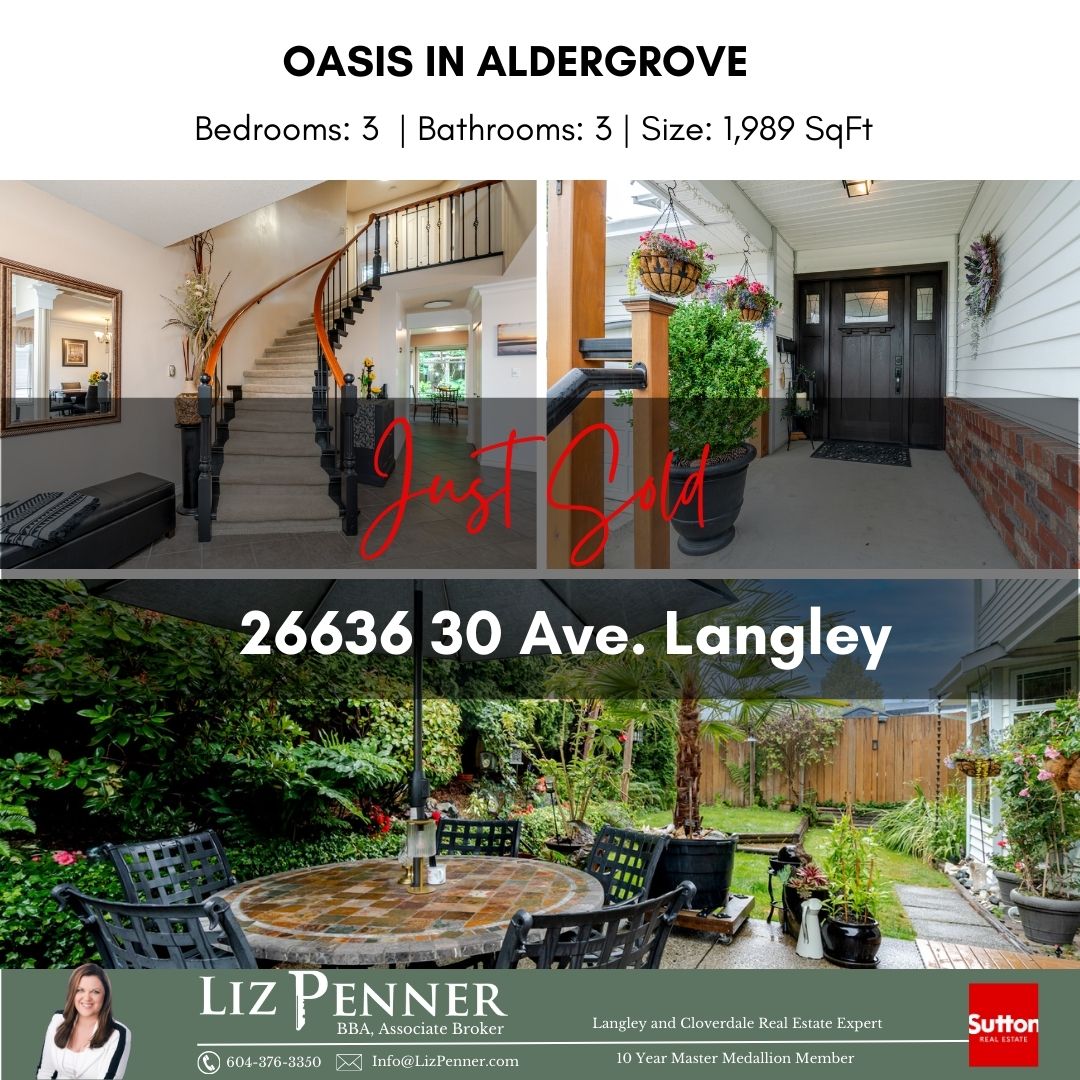 Just Sold! Aldergrove 3-bedroom, 3-bathroom house