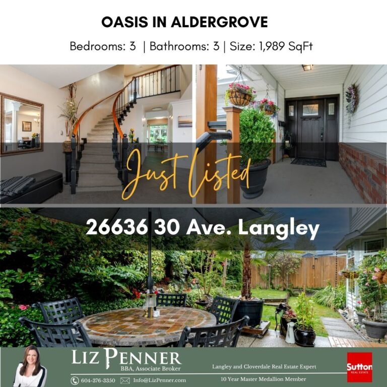 Just listed detached Aldergrove House