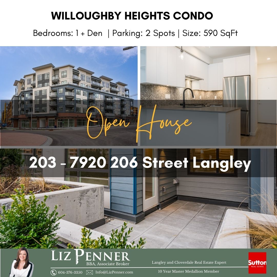 Just listed, 1 bedroom plus den condo, Willoughby heights