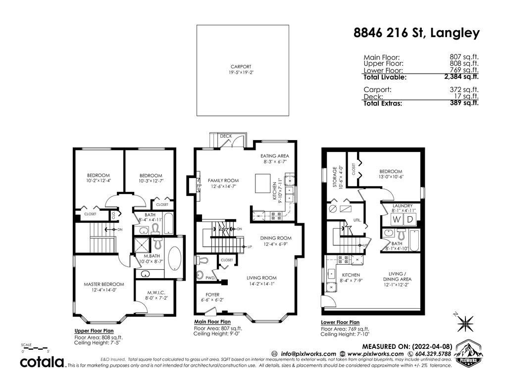 Floor plan for 8846 216 Street in Walnut Grove Langley