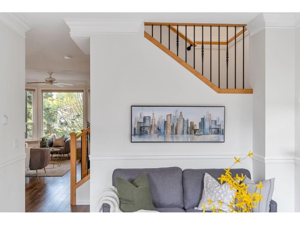 Staircase and living area inside 8846 216 Street in Walnut Grove Langley