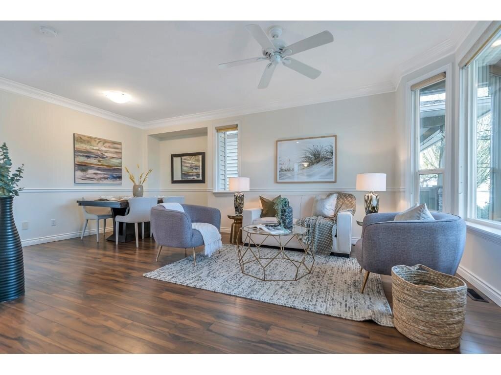 Staged living and dining area at 8846 216 Street in Walnut Grove Langley