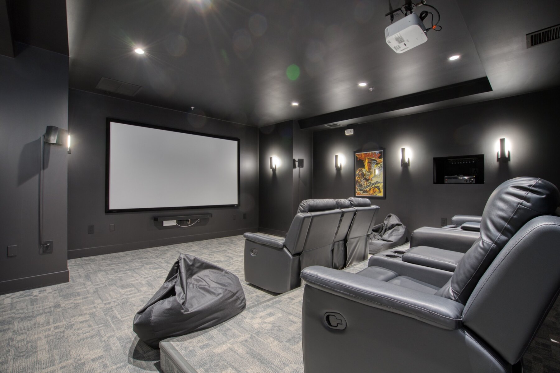Theatre room amenity at The Boroughs in South Surrey